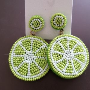 Make a wish lime earrings.